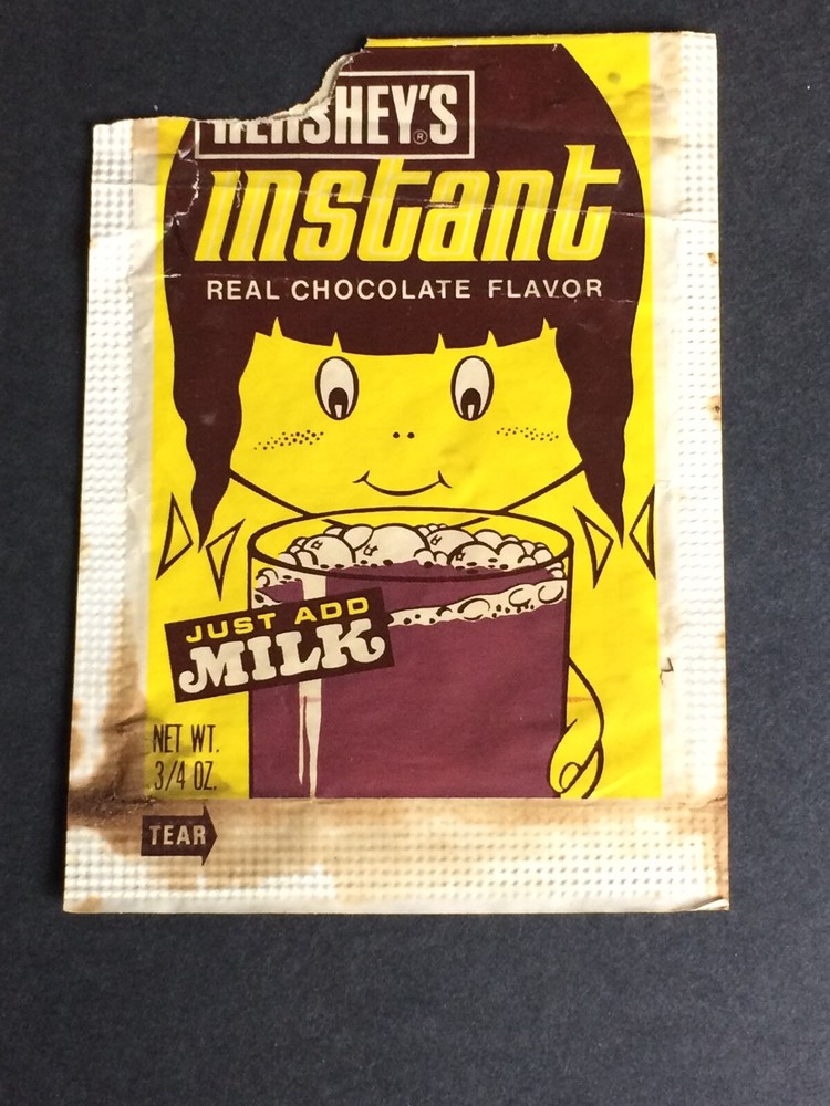 1970's Hershey's INSTANT Chocolate Drink Mix package