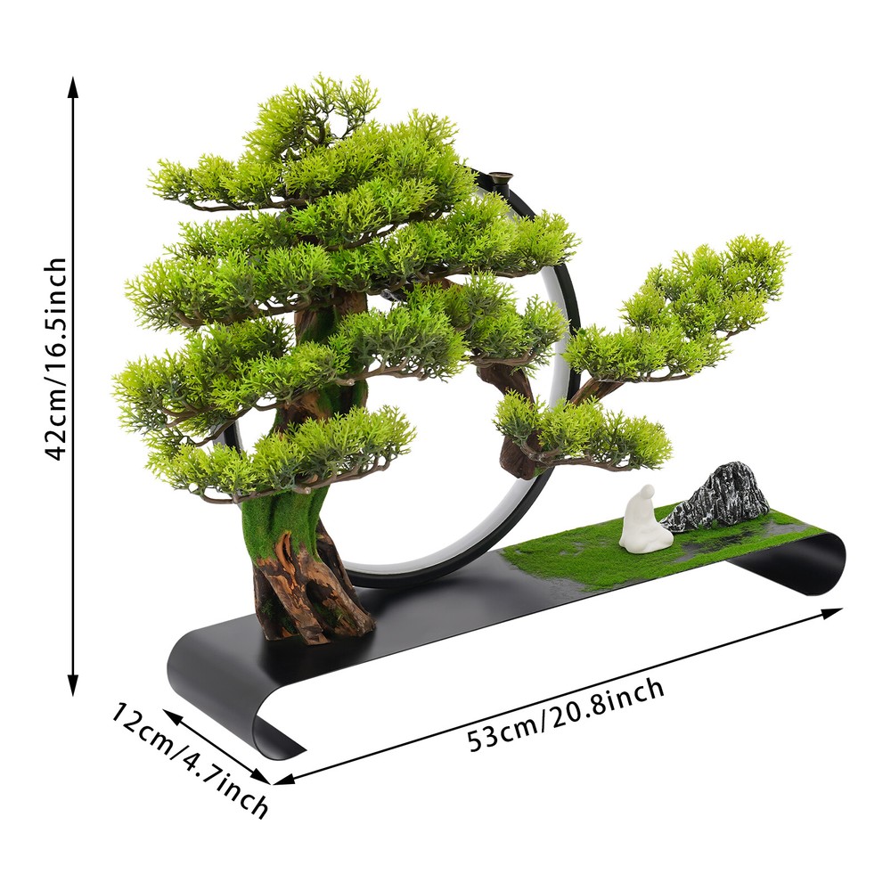 For Backflow Incense Antique Artificial Pine Tree With Lamp Rings Decoration