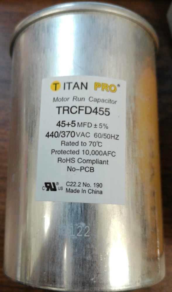 Titan Pro Motor Run Capacitor TRCFD455 Professional Grade