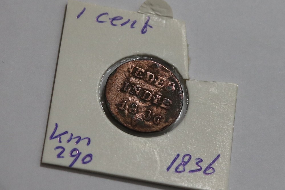 🧭 🇮🇩 NETHERLANDS INDIES 1 CENT 1836 V B49 WK34