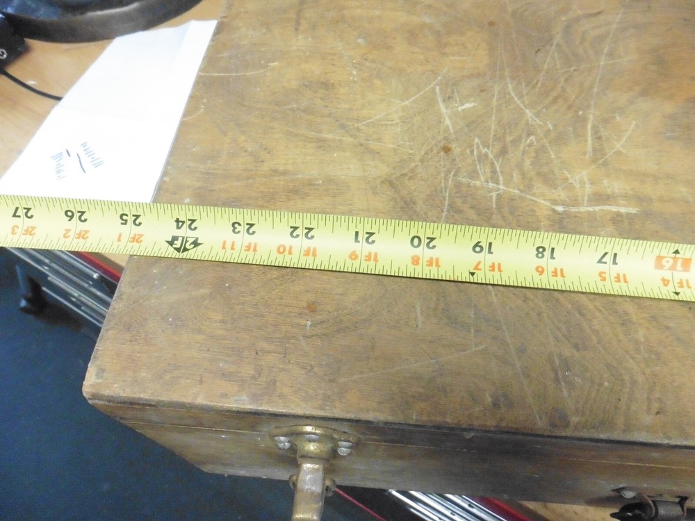 Vintage wood tool crafts storage box