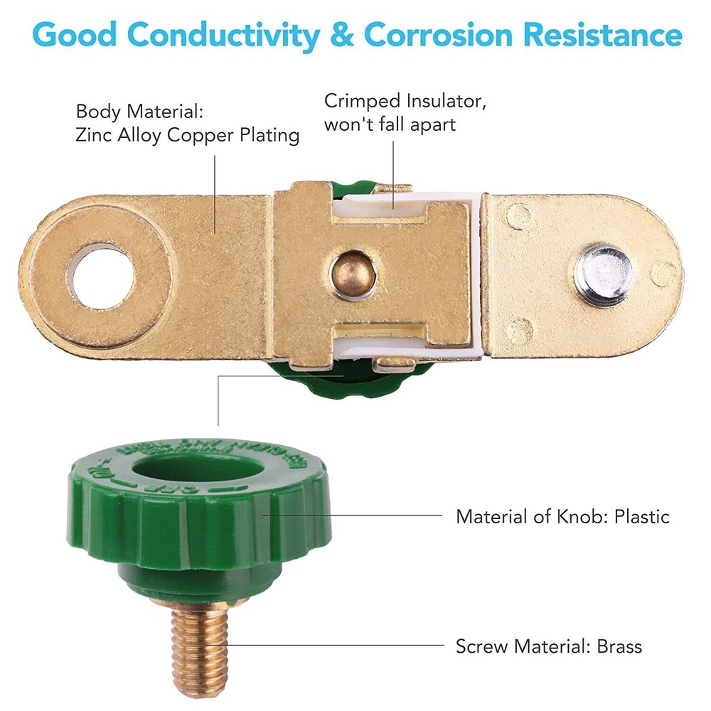 2 X Battery Link Terminal Quick Cut-off Disconnect Kill Shut Switch Side Post