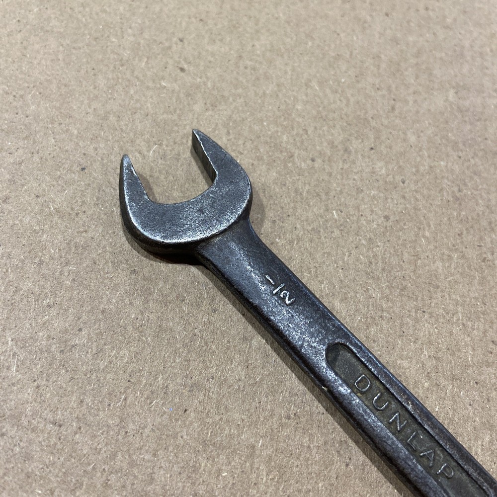 Vintage Dunlap Double Open Ended Combination Wrench 9/16" 1/2"