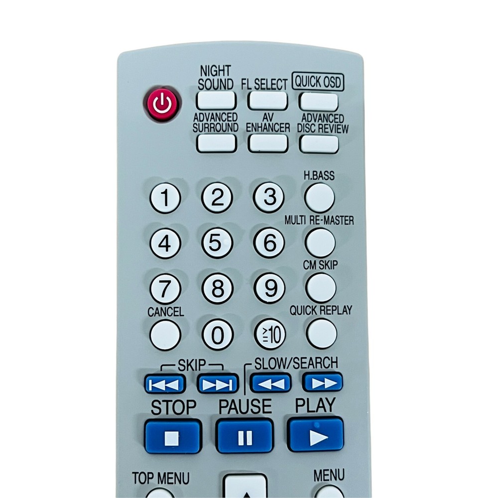 Panasonic EUR7631190 DVD Player Remote Control Gray Replacement Has Been Tested