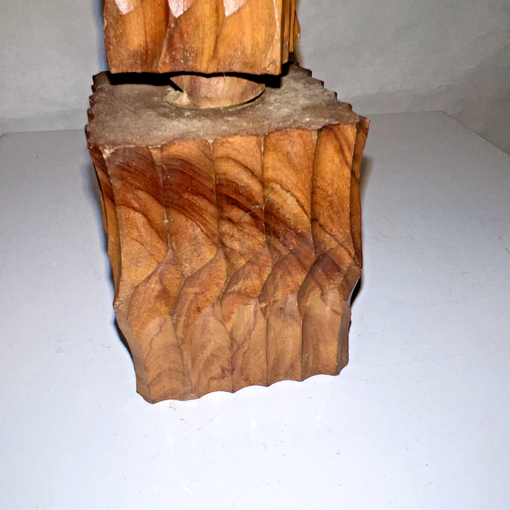 A small Hand Carved Wood Nut Cracker rustic organic modern boho chic