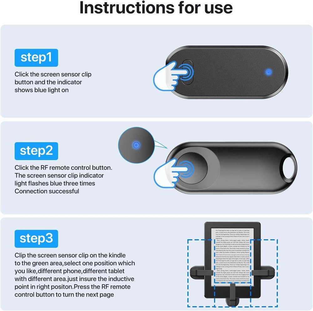 Remote Control Page Turner for Kindle Paper Accessories Ipad Reading
