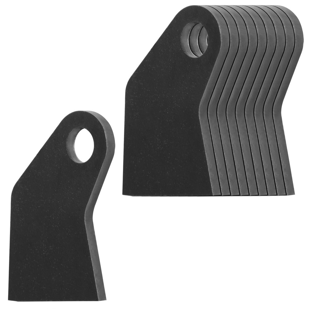 Weld On Tabs 10 Pack with 1/2" Hole, Flat Angled Shock Tabs, 3/16" Thick