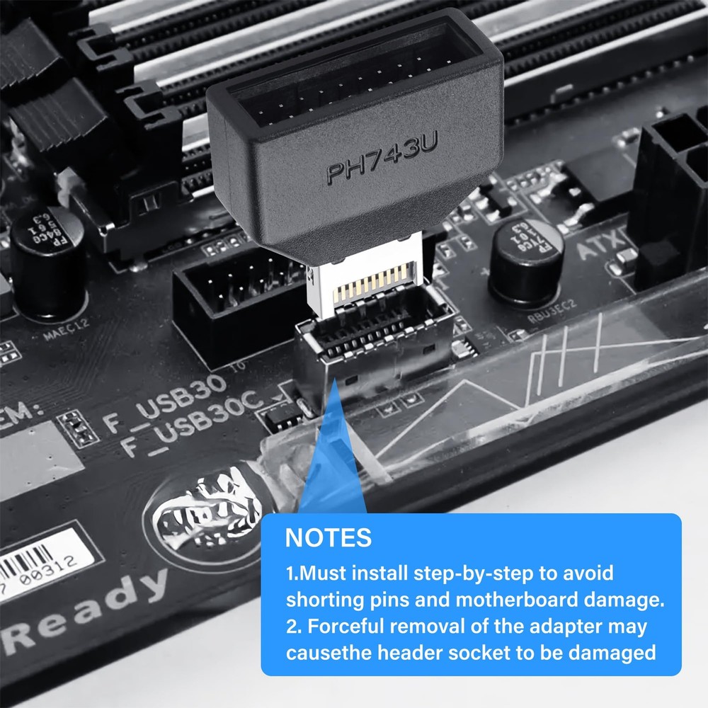 USB 3.0 Front Panel Header Type E to USB 3.0 19/20Pin Motherboard Male 19Pin