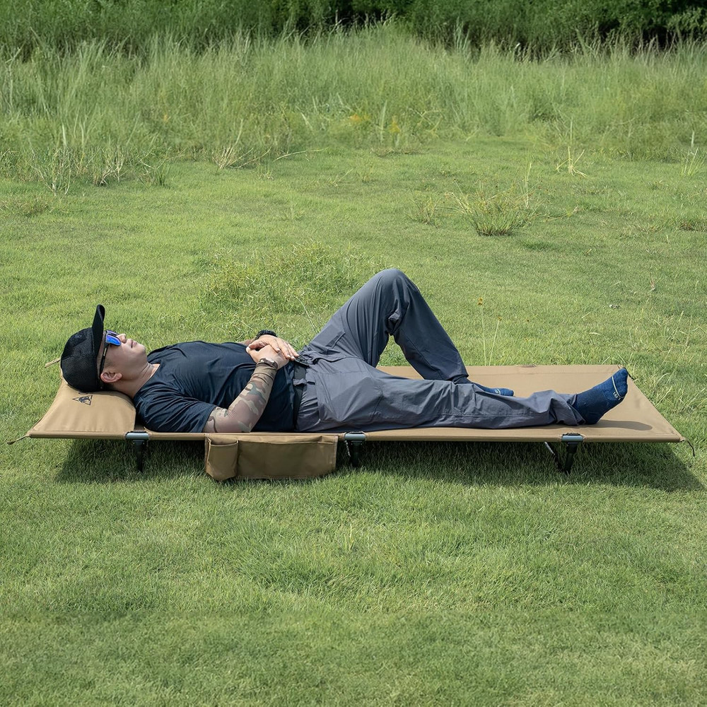 SUPRAGRIS Camping Cot, Support up to 400Lbs, Lightweight Comfortable Folding Bed