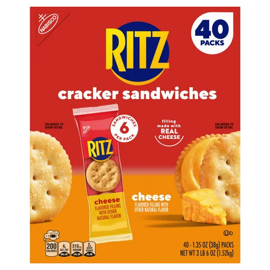 RITZ Cracker Sandwiches, Cheese, 40-count