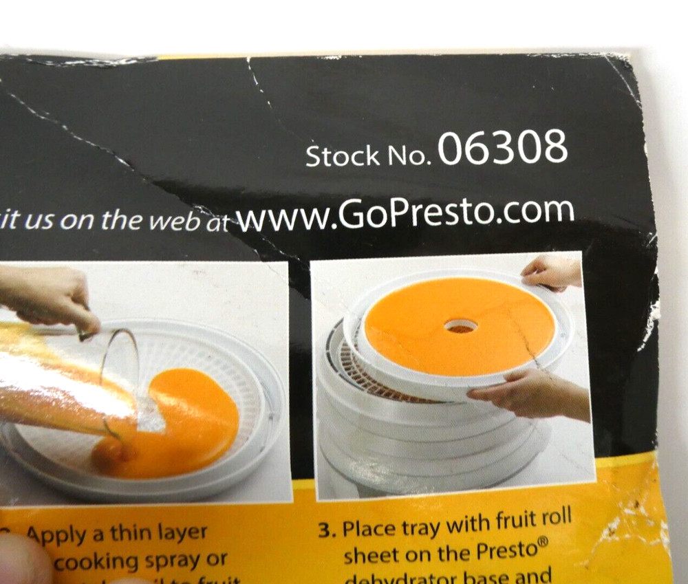 Presto 06308 Dehydro Fruit Roll Sheets 2 Pack ZZ19