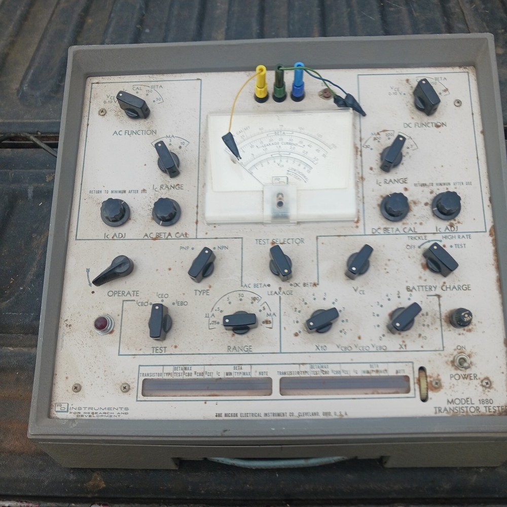 Vintage Hickok Model 1880 Transistor Tester Untested