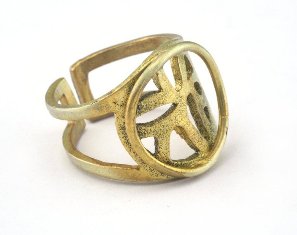 Adjustable Ring Raw brass (19mm 9US inner size) 2688 ring22