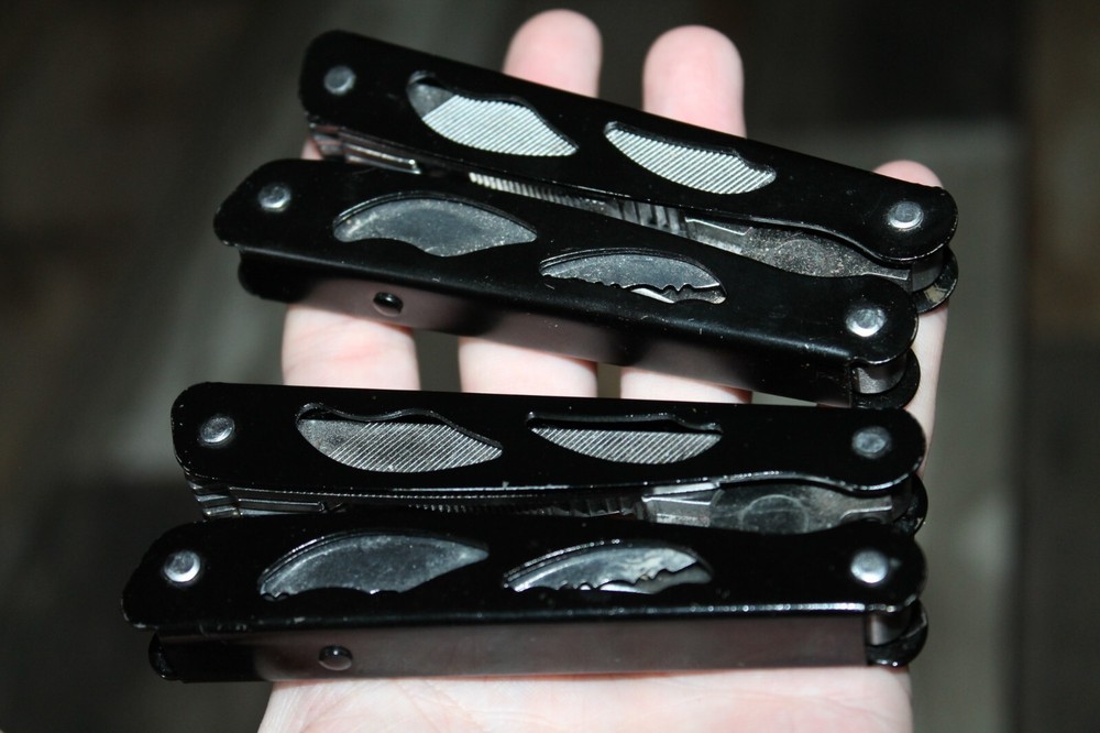 2 Sheffield Multi-tool Pliers (Black) Plain & Serrated Blade File Screwdrivers