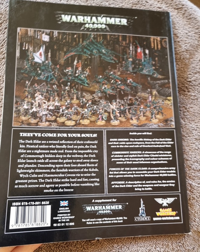 Warhammer 40k Codex Dark Eldar Softcover