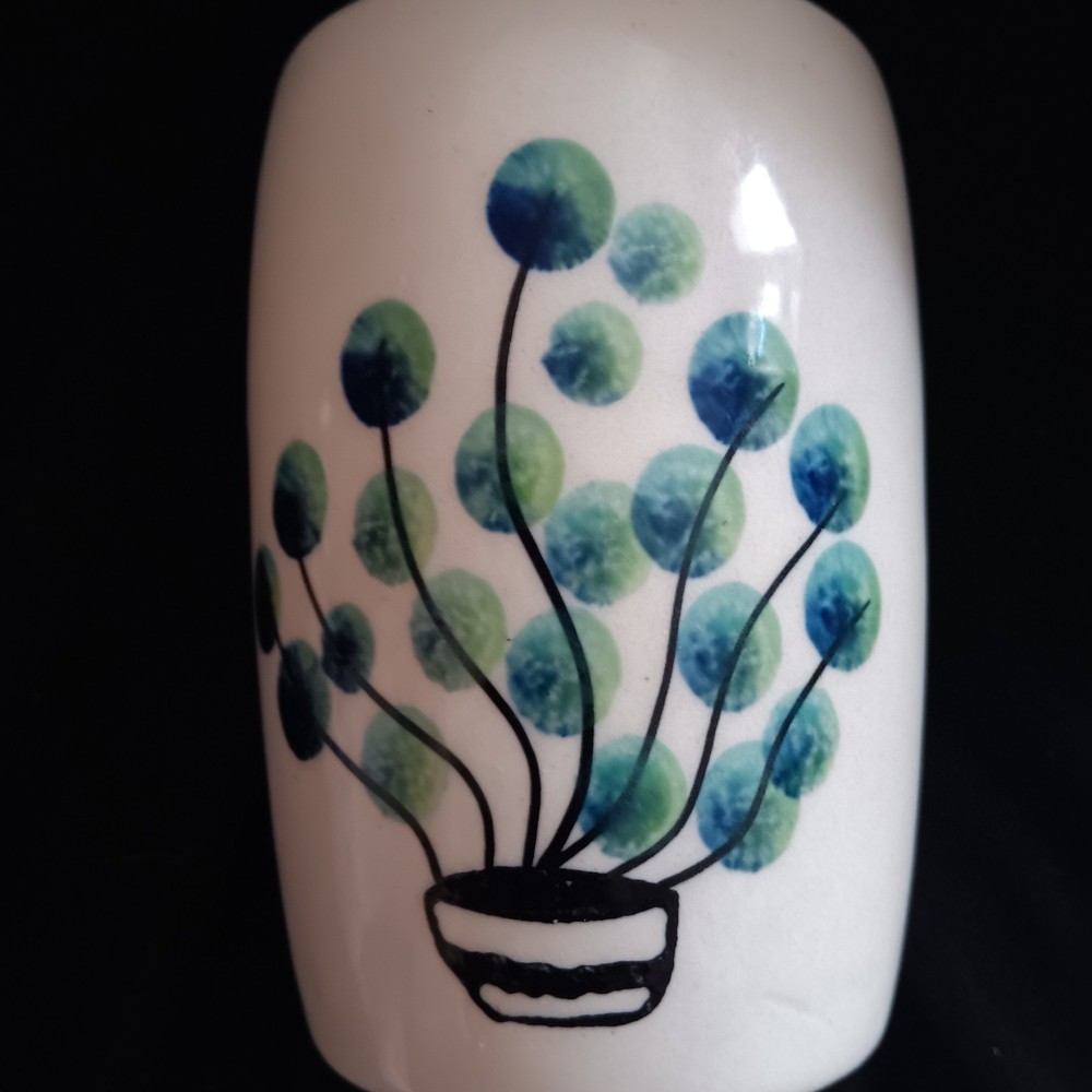 Hand Painted Ceramic Bathroom Set Soap Dish Cup Peacock Flowers