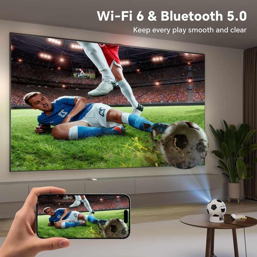 Smart Mini Projector Android 13 WiFi Bluetooth