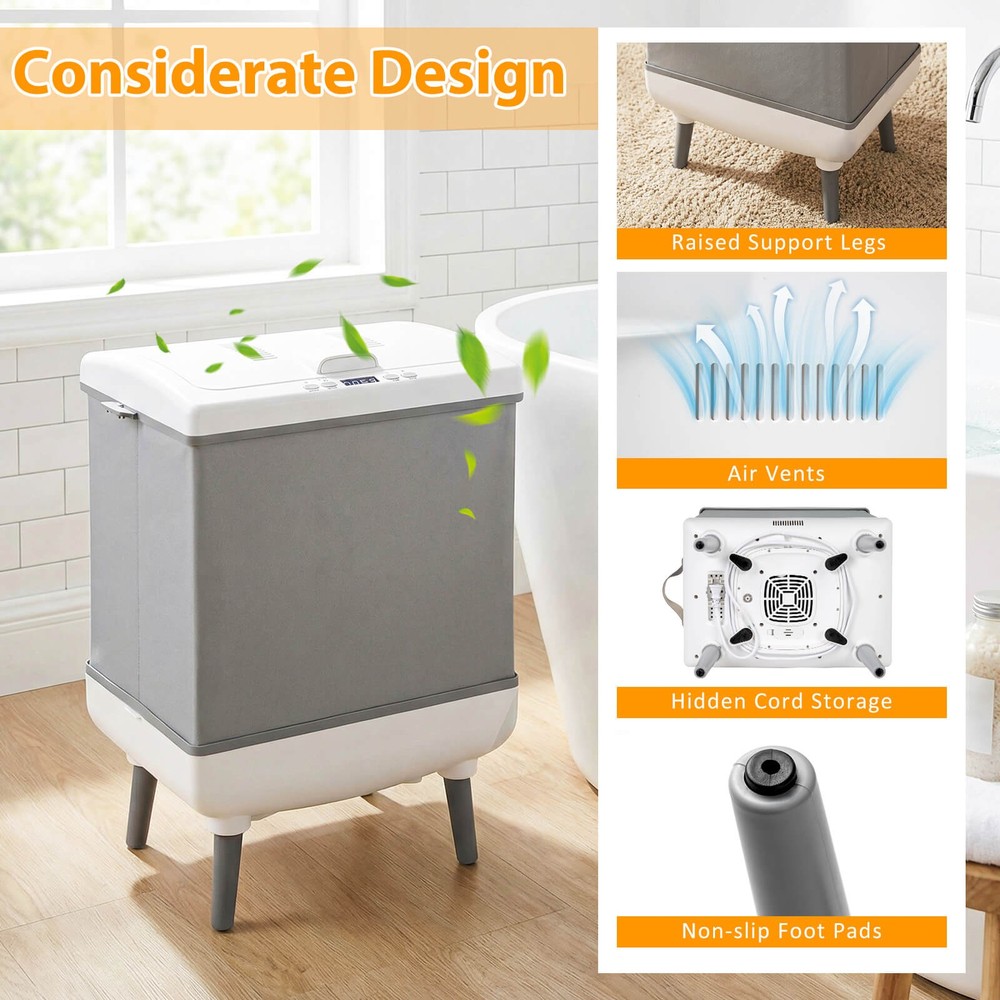 35L Large Blanket Warmer w/ Heating & Drying Modes, 24H Timer, Delay, Child Lock