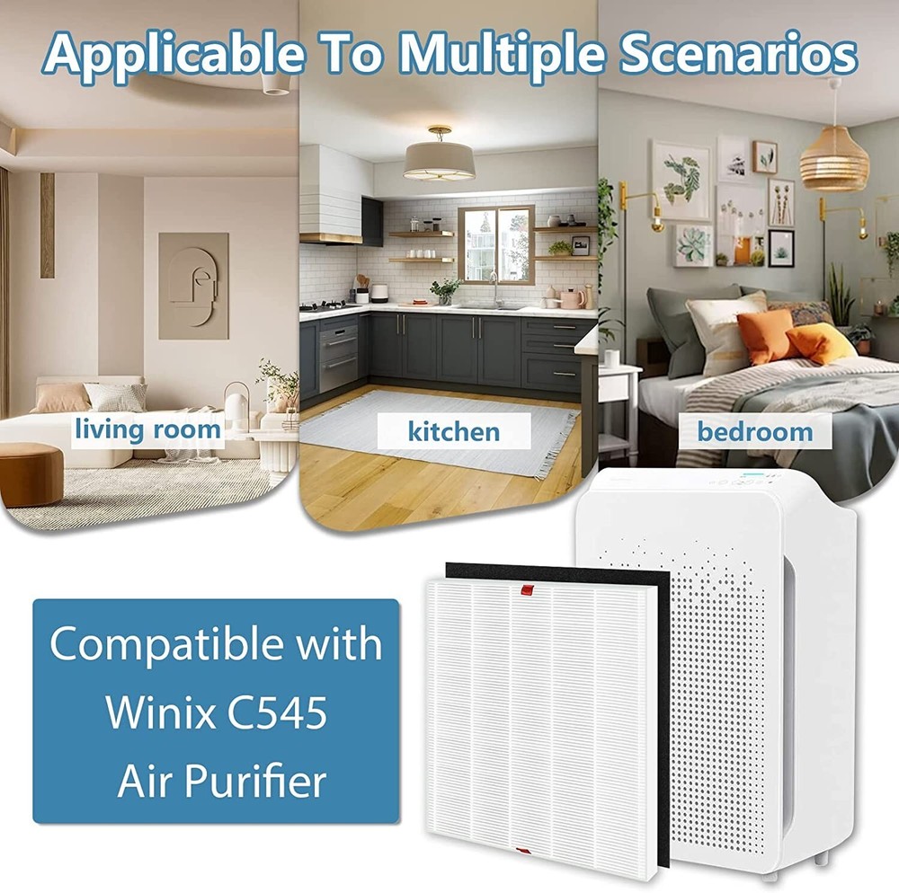 C545 Filter S True HEPA Filter Kit For Winix C545 Replacement 1712-0096-00 2 Pcs