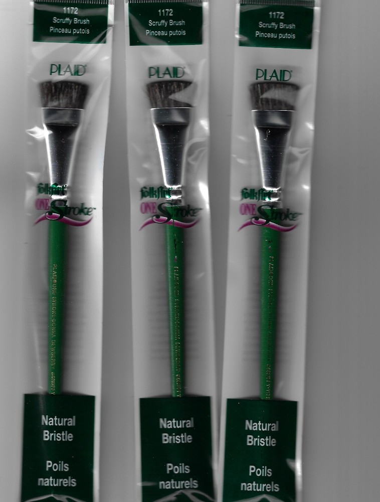 (3) DONNA DEWBERRY ONE STROKE #1172 SCRUFFY BRUSHES