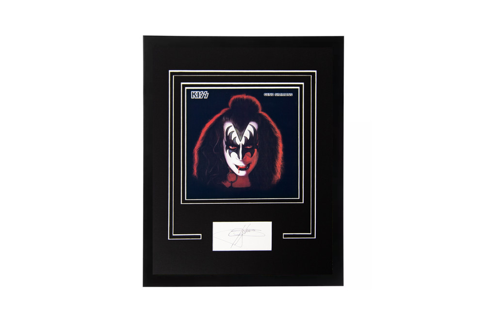 Gene Simmons Autographed Framed Display (AutographCOA)