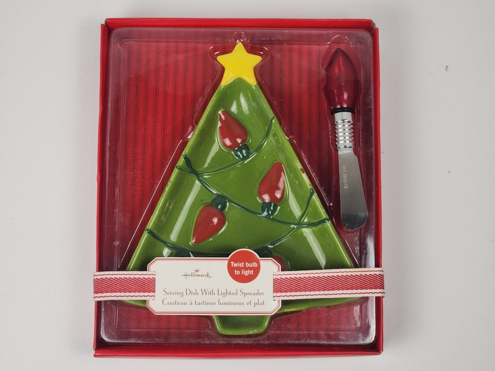 Hallmark Christmas Serving Dish with Lighted Spreader