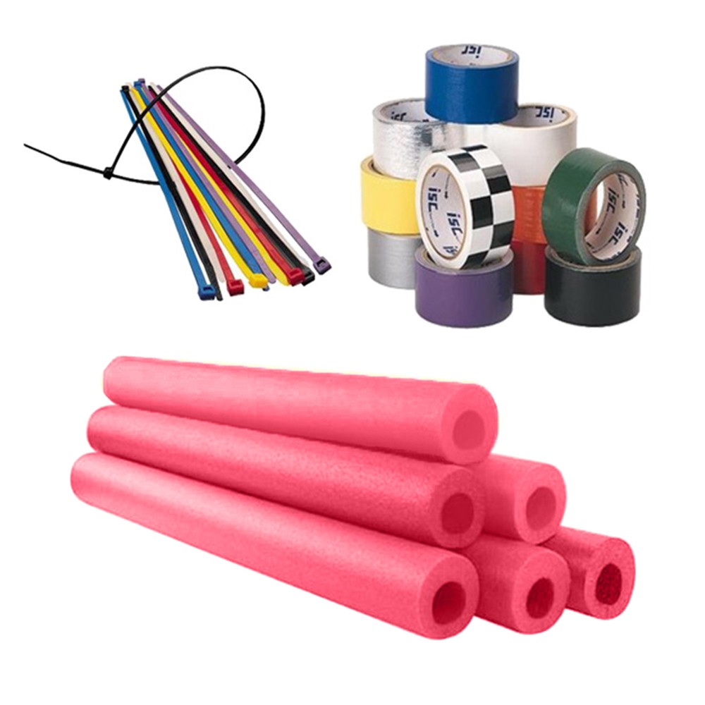 Foam Roll Bar / Cage Padding Installation Kit, Red