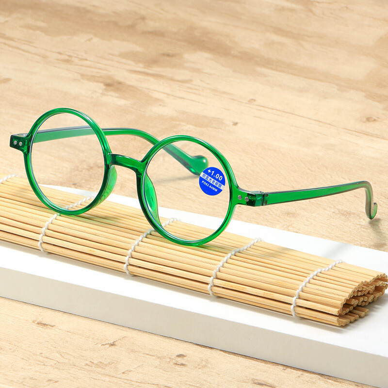 5 Pack Retro Small Round Frame Anti-Blue-Ray Universal Old Light Reading Glasses