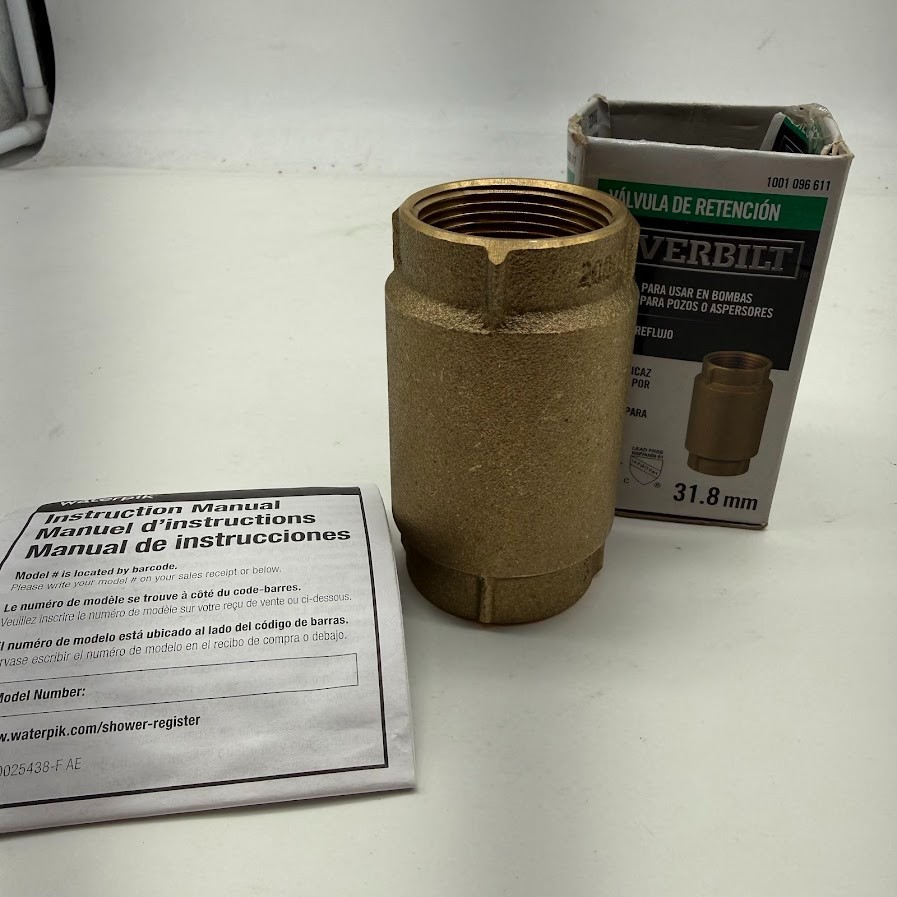 Everbilt 1-1/4 in. Brass Check Valve EBCV125NL