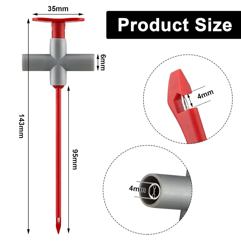 4 Pcs Puncture Probe P5010 Electrical Wire Piercing Test Clip Multimeter Piercin