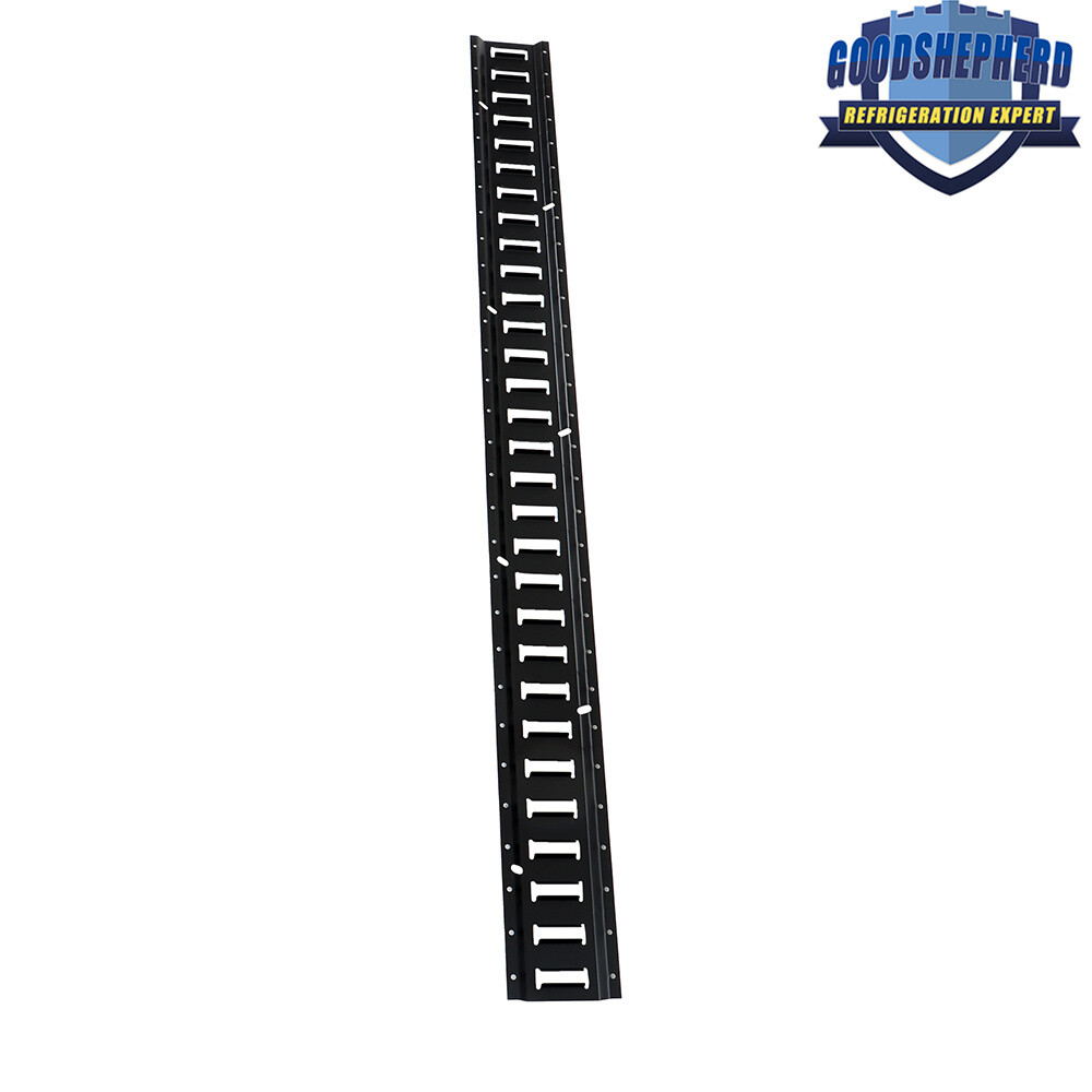 Black E Track Tie Down Rail Kit 5' E Track 8Pcs Bar Rails Powder Coated Steel