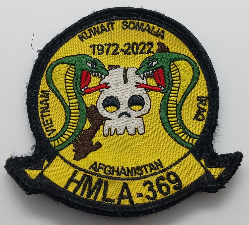 USMC HMLA-369 Gunfighters 50th Anniversary Hook & Loop Patch