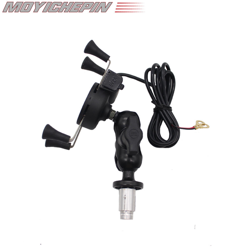 Motorcycle Triple Tree Stem Yoke Center Front Fork Phone Holder Navigation Mount