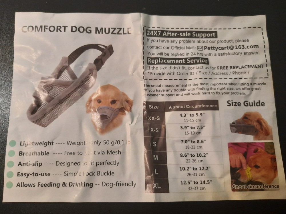 New Comfort Dog Mesh Muzzle for Training & Outdoor Safety, Durable