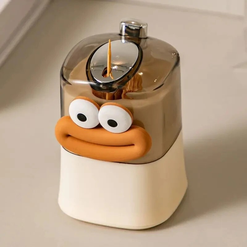 Automatic Pop-Up Push Type Funny Toothpick Holder Box