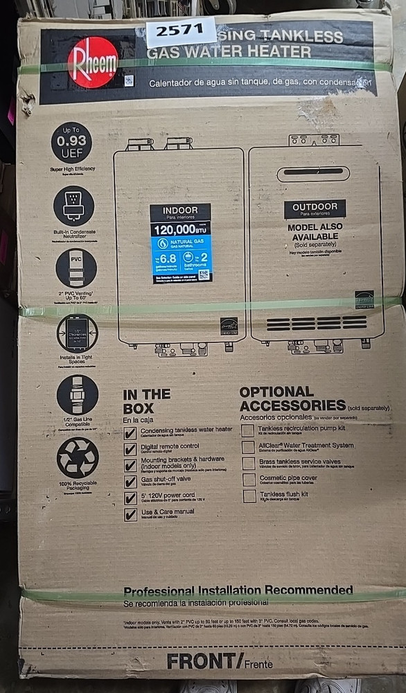 Rheem Tankless Water Heater RTGH-680DVLN-2