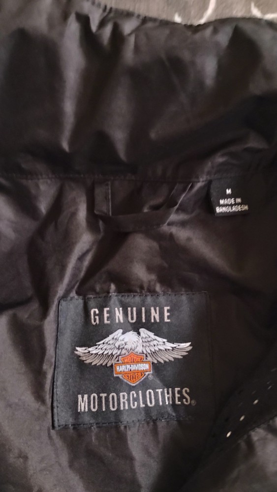 Harley Davidson rain jacket windbreaker BACK LOGO reflective Medium