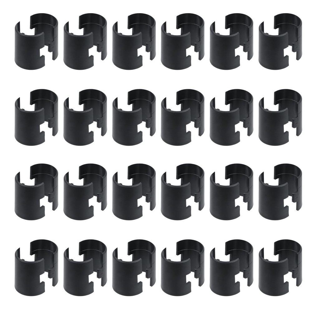 48 PCS Wire Shelf Locking Clips 24 Sets 1.5 Inch 38mm Black Split Sleeve