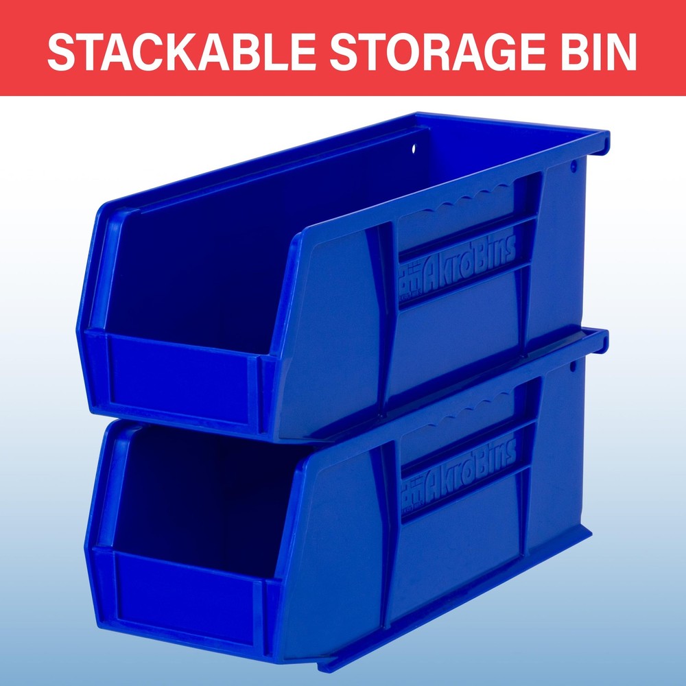 30224 AkroBins Plastic Storage Bins, Space-Saving Stackable Bins for Garage, Pan
