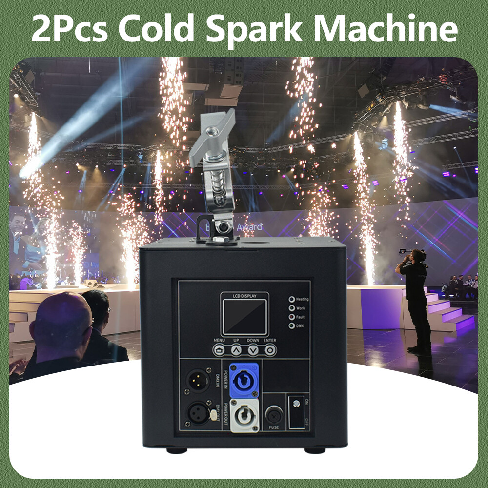 2X 800W Spray Down Firework Cold Spark Machine Waterfall Sparkler Remote Control