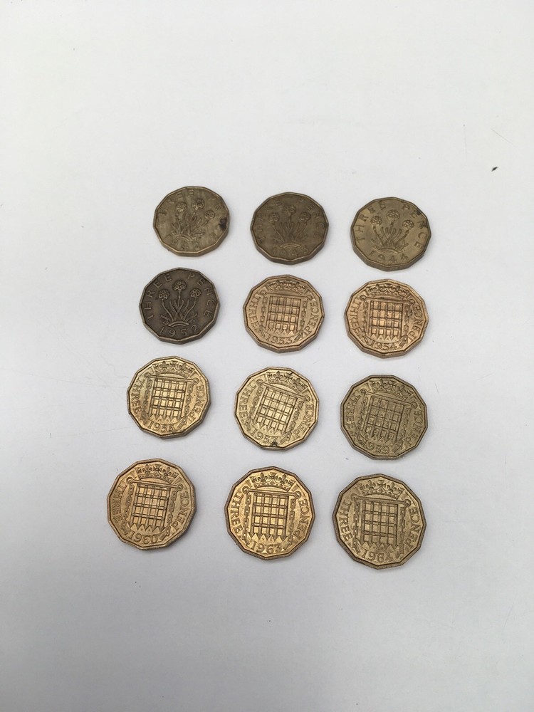 Brass 3d Coins, Various Dates