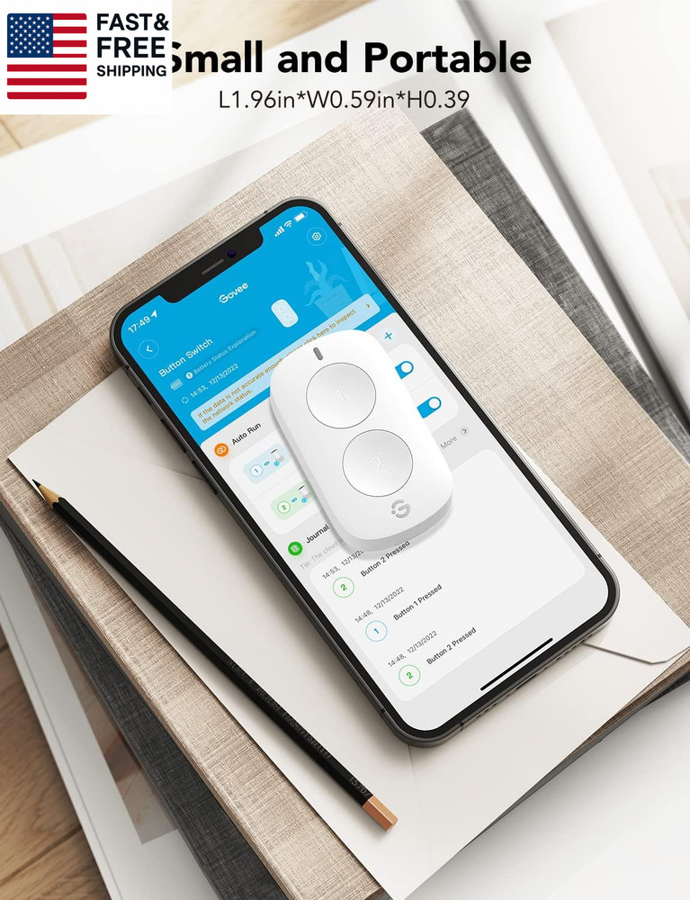 Smart Mini Double Button Switch, Group Control Multiple Devices, Versatile Wire