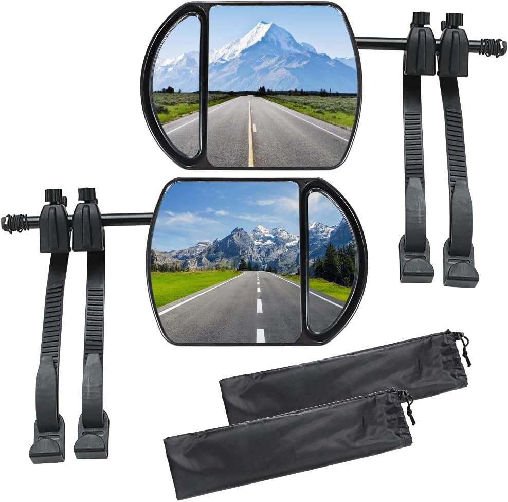 Universal Clip-On Trailer Mirror, Trailer Mirror Extension Kit, 2-Piece Set