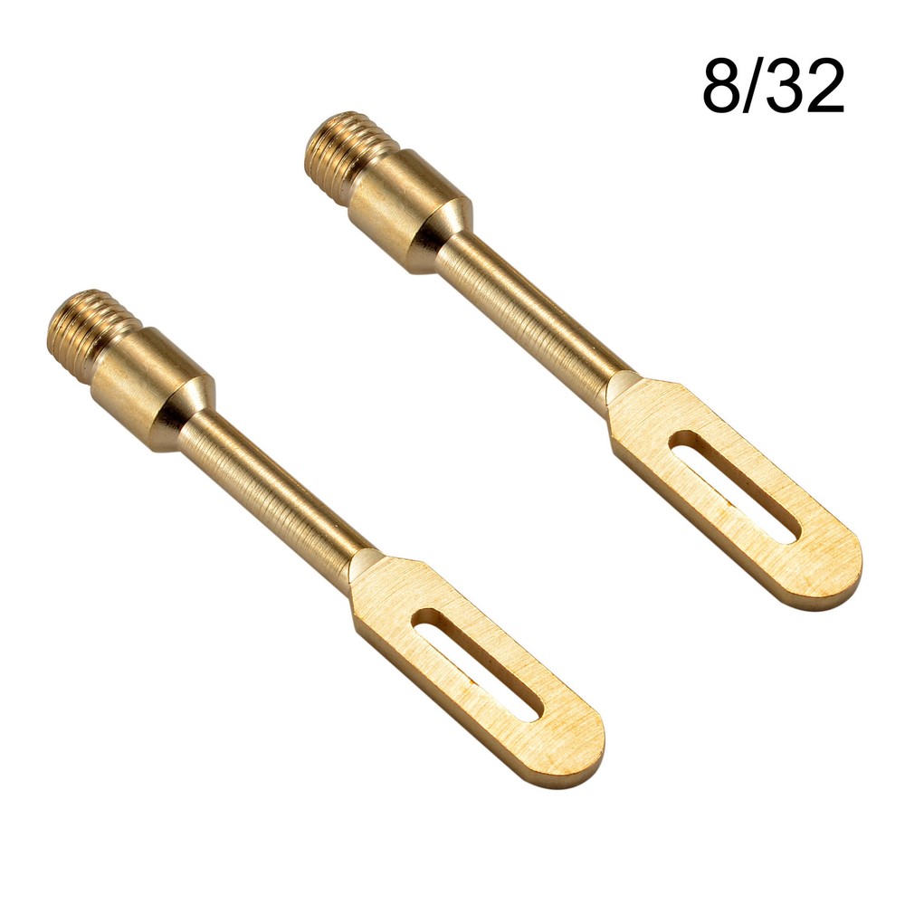 2 Pcs/Lots .45 Cal Solid Brass Slotted Tips Gun Clean Patch Puller Patch Holder