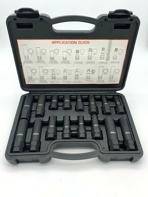 ASCOT 1283 16 PIECE LOCKING LUG NUT MASTER KEY SET