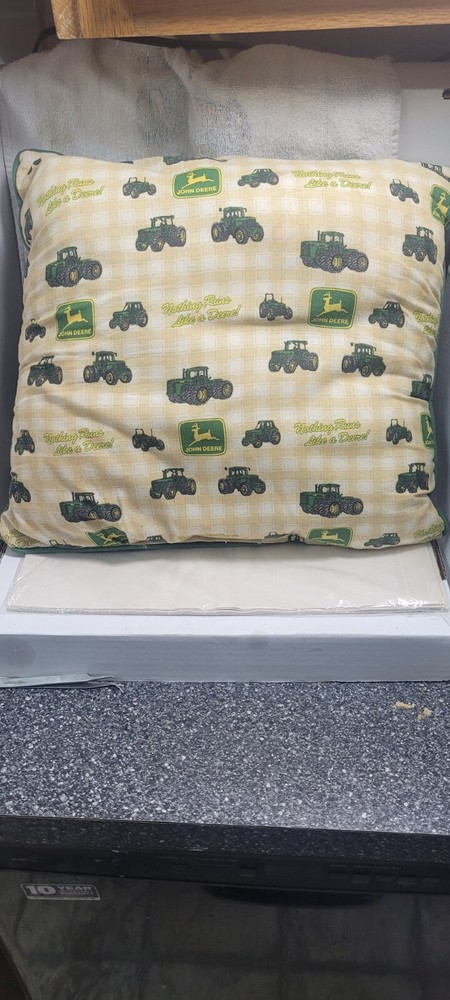 John Deere Nothing Runs Like A Deere Tractor Pillow 15"×15"