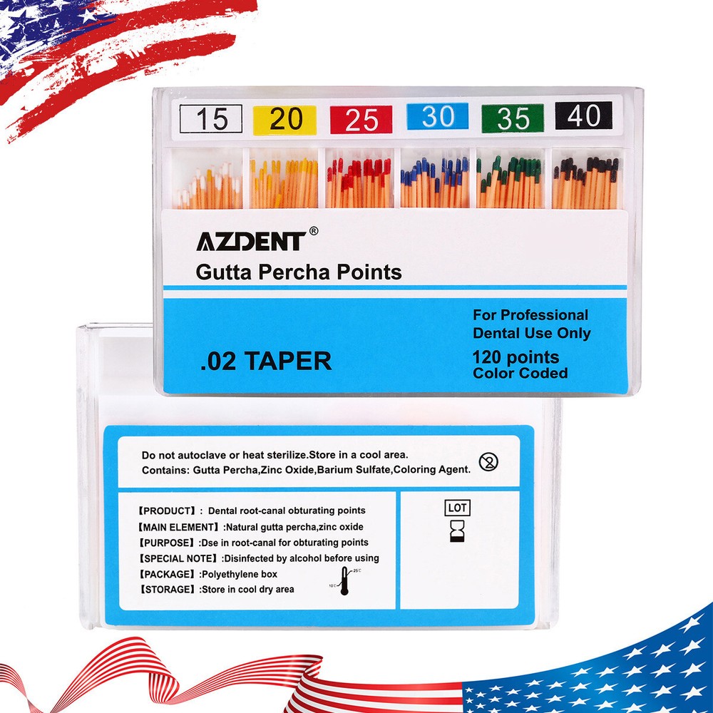 Dental Absorbent Paper Points/Gutta Percha Points For Eododontic Root Canal