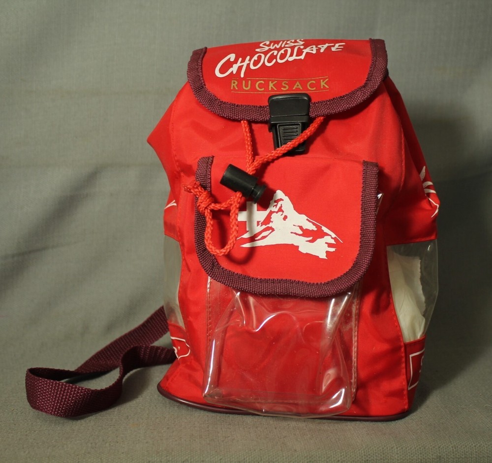 Suchard Swiss Chocolate Rucksack  small backpack  first aid chocolate bag