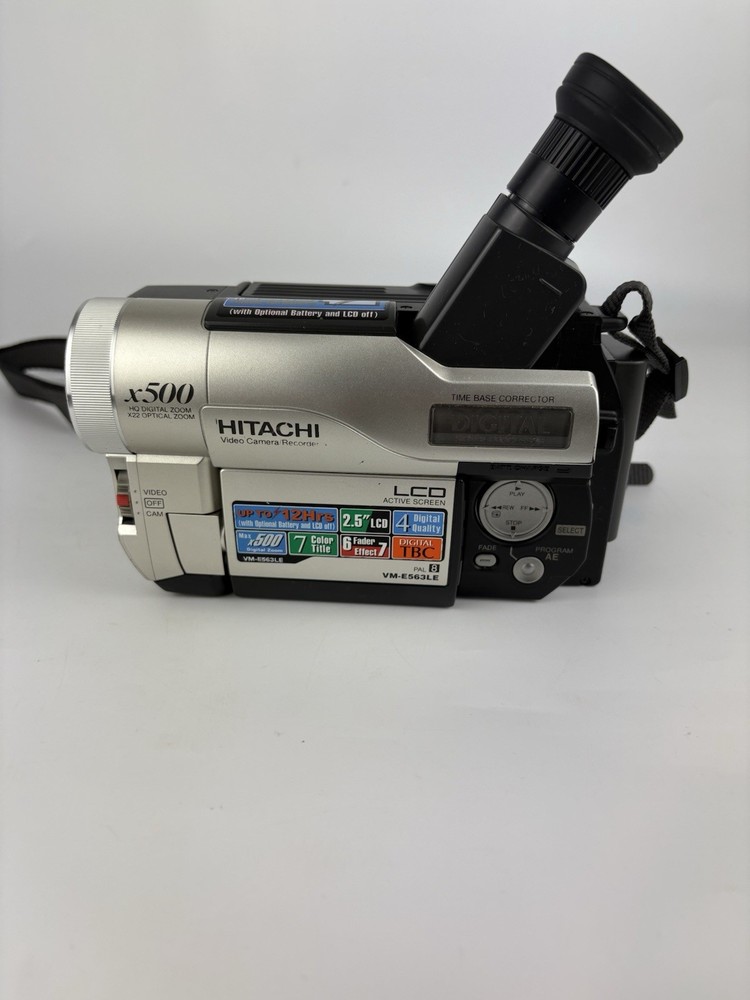 Hitachi X500 Video Camera Camcorder VM-E563LE 8mm Plus Accessories Pls Read
