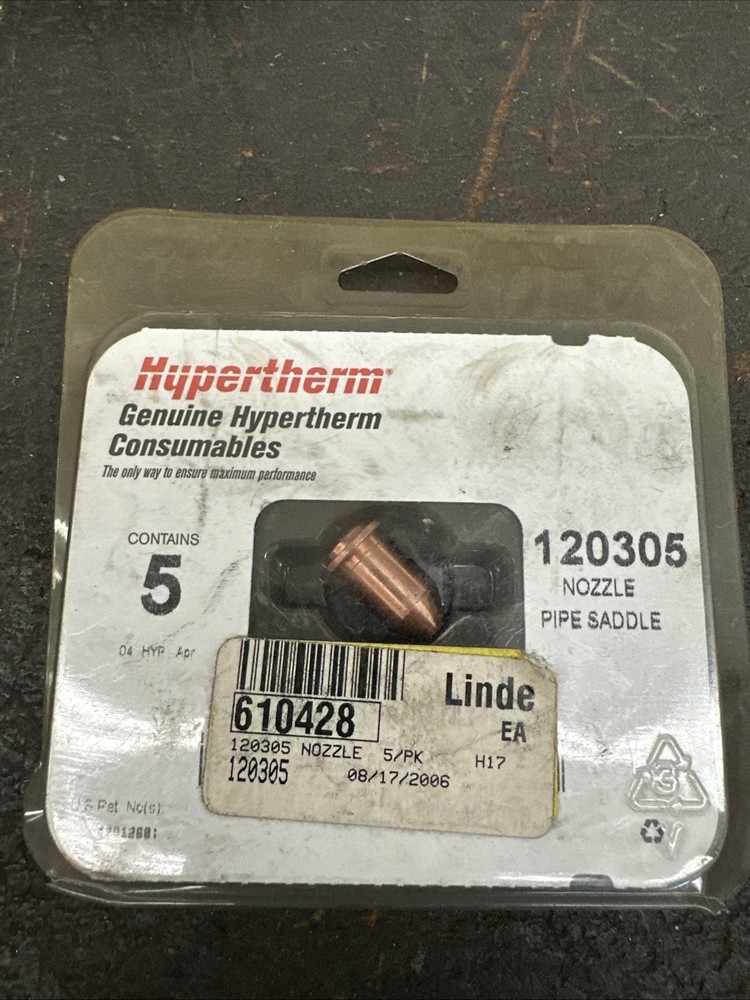Hypertherm 120305 Nozzle Pipe Saddle PMX800 5pk